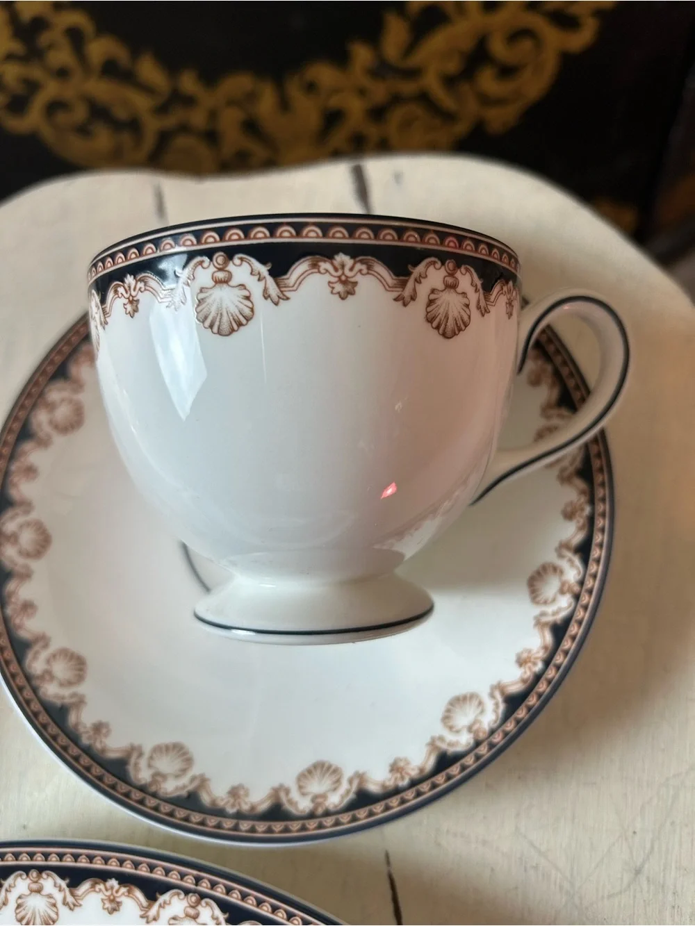 WEDGWOOD MEDICI R4588 Bone China 6 Piece Dinnerware Place Setting Plate Bowl Cup